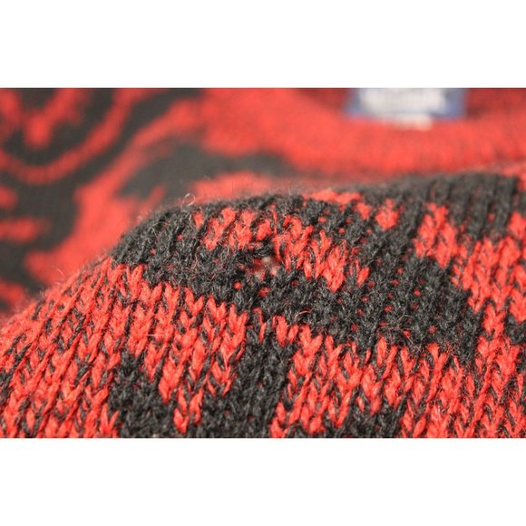 Woolrich men's retro‎ vintage abstract wool knit pullover sweater L - Picture 9 of 9